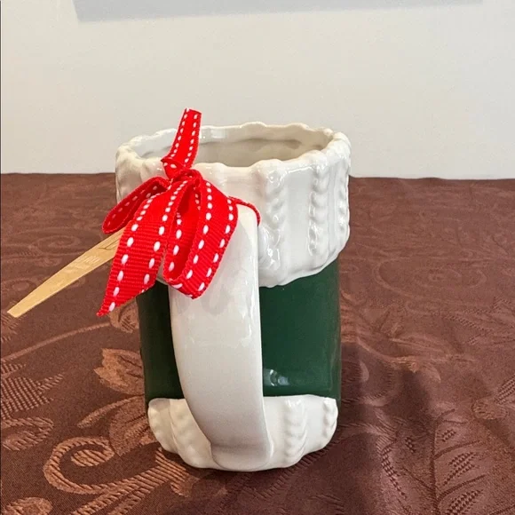 🎄Rae Dunn Holly Jolly Green and White Stocking Mug - Picture 6 of 9